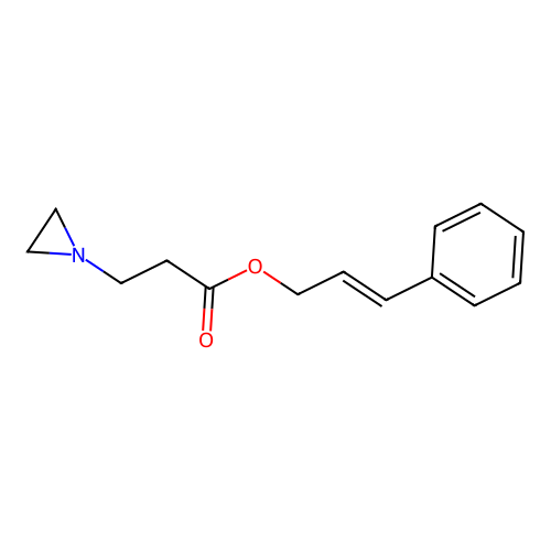 1-Aziridinepropionic acid, cinnamyl ester structure