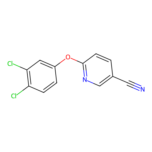 3-Pyridinecarbonitrile, 6-(3,4-dichlorophenoxy)- structure