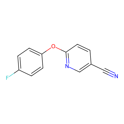 3-Pyridinecarbonitrile, 6-(4-fluorophenoxy)- structure