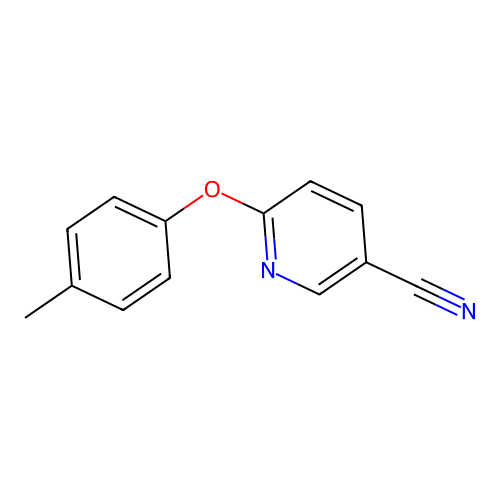 3-Pyridinecarbonitrile, 6-(4-methylphenoxy)- structure