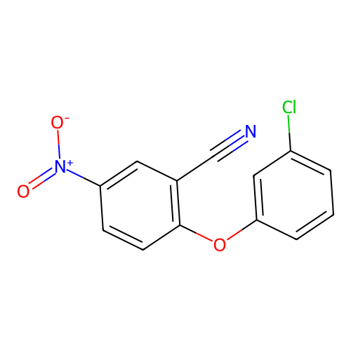 Benzonitrile, 2-(3-chlorophenoxy)-5-nitro- structure