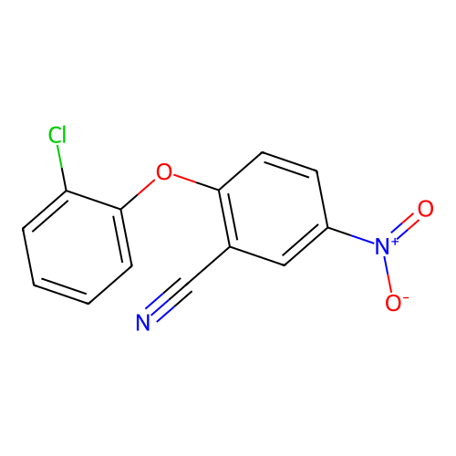 Benzonitrile, 2-(2-chlorophenoxy)-5-nitro- structure