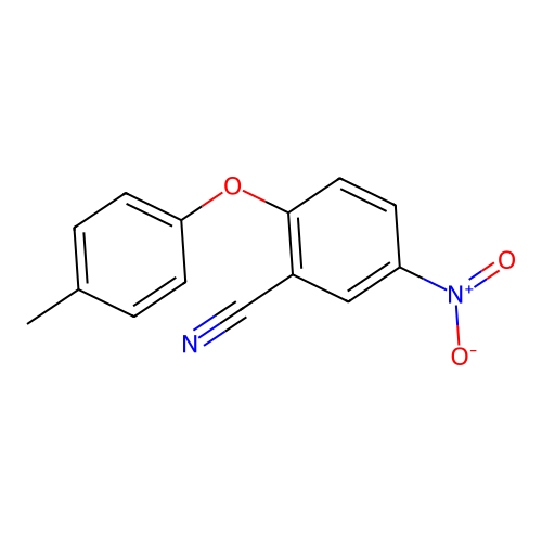 Benzonitrile, 2-(4-methylphenoxy)-5-nitro- structure