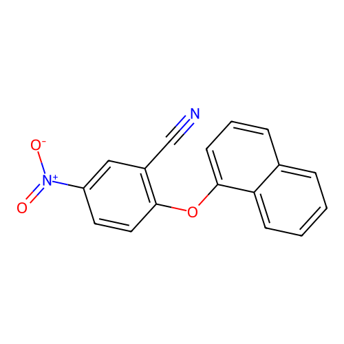 Benzonitrile, 2-(1-naphthalenyloxy)-5-nitro- structure