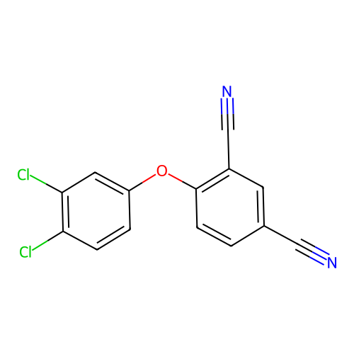 1,3-Benzenedicarbonitrile, 4-(3,4-dichlorophenoxy)- structure