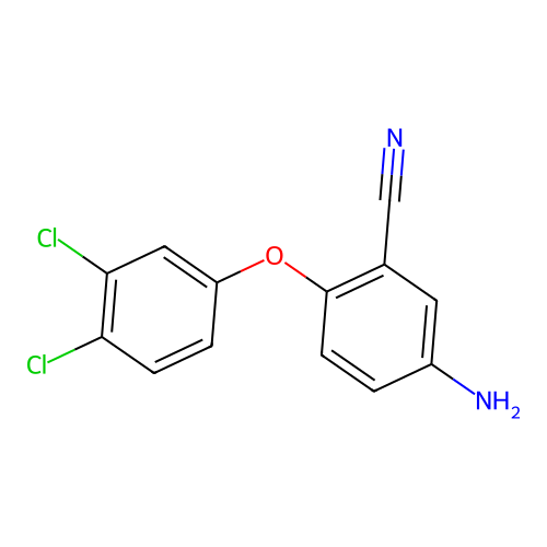 Benzonitrile, 5-amino-2-(3,4-dichlorophenoxy)- structure