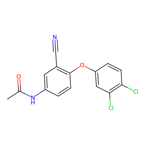 Acetamide, N-(3-cyano-4-(3,4-dichlorophenoxy)phenyl)- structure