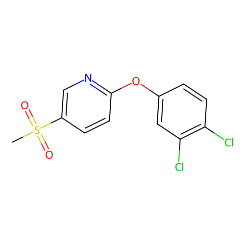 Pyridine, 2-(3,4-dichlorophenoxy)-5-(methylsulfonyl)- structure