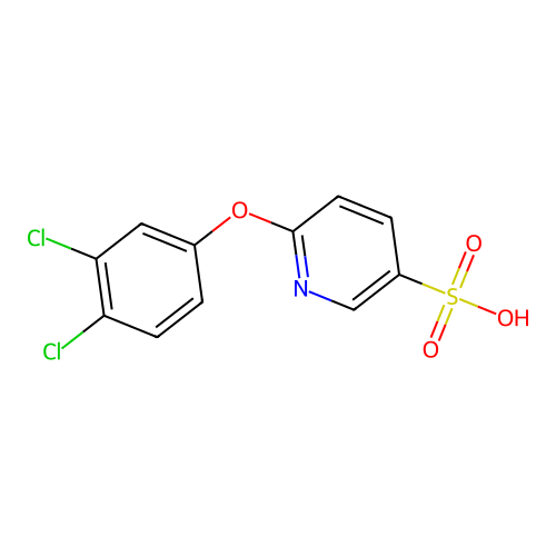 3-Pyridinesulfonic acid, 6-(3,4-dichlorophenoxy)- structure