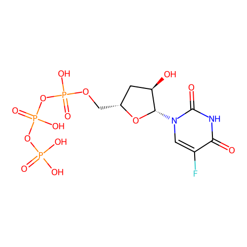 5-Fluoro-3'-deoxyuridine-5'-triphosphate structure