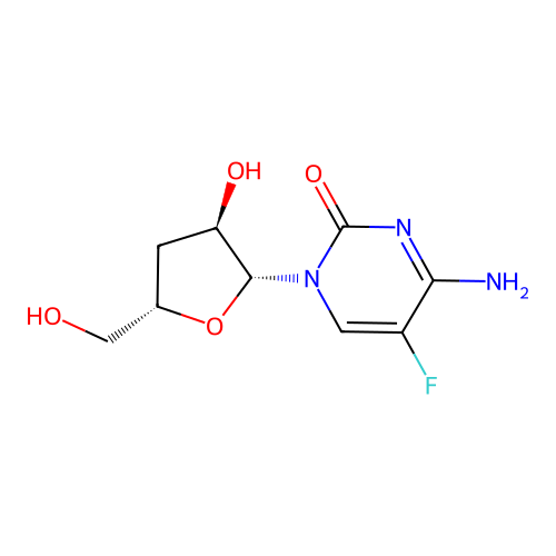 3'-deoxy-5-fluorocytidine structure
