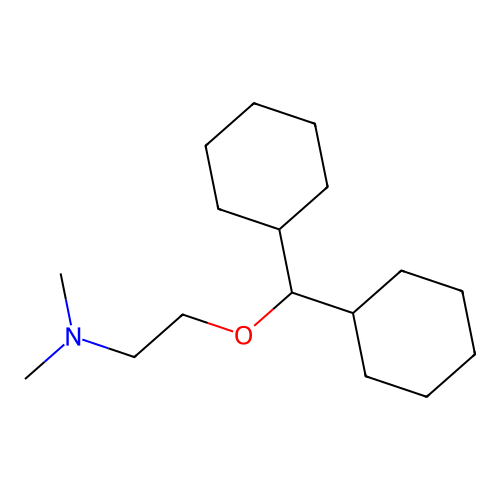 2-(dicyclohexylmethoxy)-N,N-dimethylethanamine structure