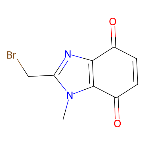 1H-benzimidazole-4,7-dione, 2-(bromomethyl)-1-methyl- structure