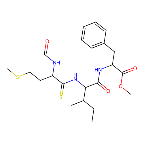 N-formylmethionine-thioamide-leucyl-phenylalanine methyl ester structure