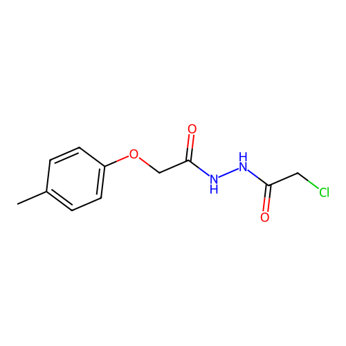 Chloro-acetic acid N'-(2-p-tolyloxy-acetyl)-hydrazide structure