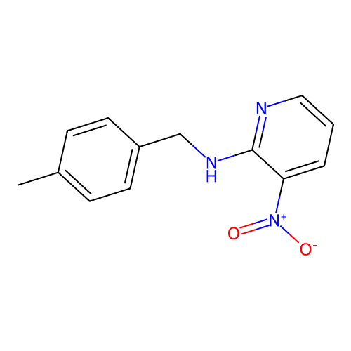 N-[(4-methylphenyl)methyl]-3-nitropyridin-2-amine structure