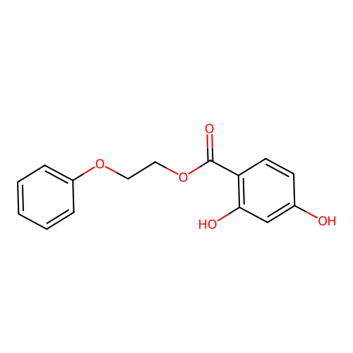2-Phenoxyethyl 2,4-dihydroxybenzoate structure