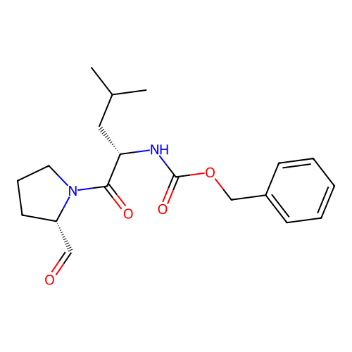 N-Benzyloxycarbonyl-leucyl-prolinal structure