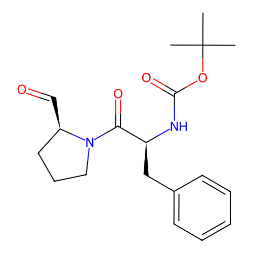 t-Butyloxycarbonyl-phenylalanyl-prolinal structure