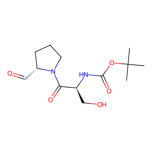 t-Butyloxycarbonyl-seryl-prolinal structure