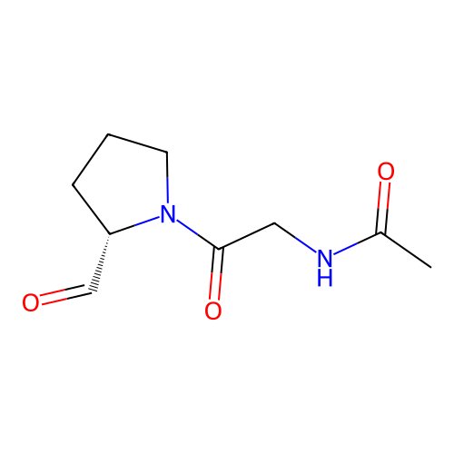 Acetamide, N-(2-(2-formyl-1-pyrrolidinyl)-2-oxoethyl)-, (S)- structure