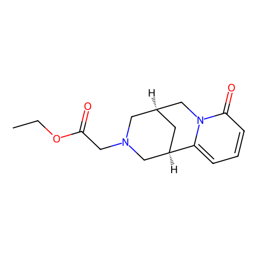 1,5-Methano-2H-pyrido[1,2-a][1,5]diazocine-3(4H)-acetic acid, 1,5,6,8-tetrahydro-8-oxo-, ethyl ester, (1R)- structure