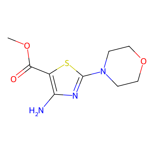 Methyl 4-amino-2-(morpholin-4-yl)-1,3-thiazole-5-carboxylate structure