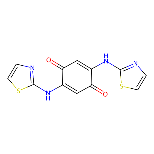 2,5-Bis(1,3-thiazol-2-ylamino)cyclohexa-2,5-diene-1,4-dione structure