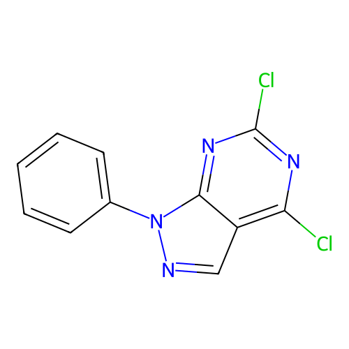 4,6-dichloro-1-phenyl-1H-pyrazolo[3,4-d]pyrimidine structure