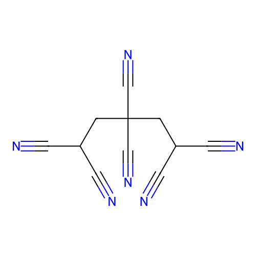Pentane-1,1,3,3,5,5-hexacarbonitrile structure
