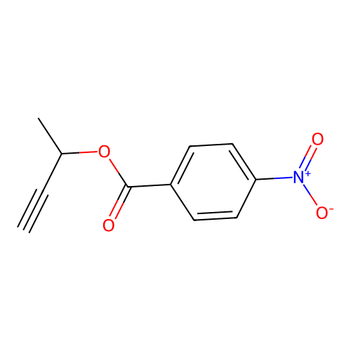 4-Nitrobenzoic acid, but-3-yn-2-yl ester structure