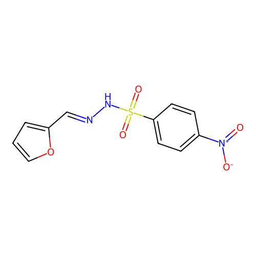 N-(furan-2-ylmethylideneamino)-4-nitrobenzenesulfonamide structure