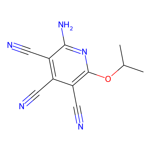 3,4,5-Pyridinetricarbonitrile, 2-amino-6-isopropoxy- structure