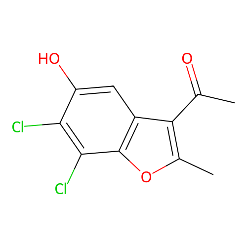 1-(6,7-Dichloro-5-hydroxy-2-methyl-1-benzofuran-3-yl)ethanone structure