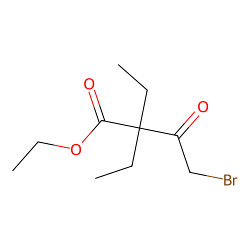Ethyl 4-bromo-2,2-diethyl-3-oxobutanoate structure