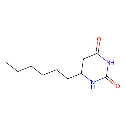 6-Hexyl-1,3-diazinane-2,4-dione structure
