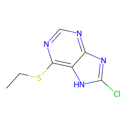 8-chloro-6-ethylsulfanyl-7H-purine structure