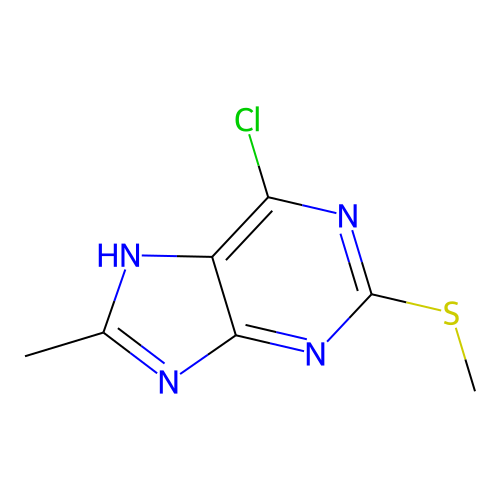 6-Chloro-8-methyl-2-(methylthio)-9H-purine structure