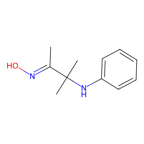 N-(3-anilino-3-methylbutan-2-ylidene)hydroxylamine structure