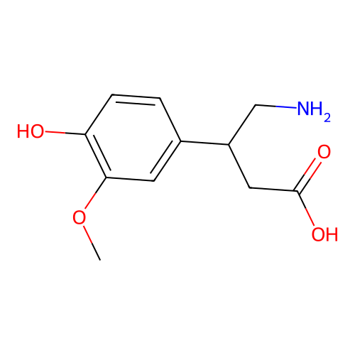 4-Amino-3-(4-hydroxy-3-methoxyphenyl)butanoic acid structure