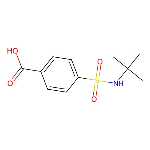 4-[(Tert-butylamino)sulfonyl]benzoic acid structure