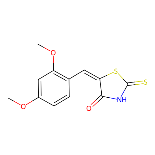 5-(2,4-Dimethoxy-benzylidene)-2-thioxo-thiazolidin-4-one structure
