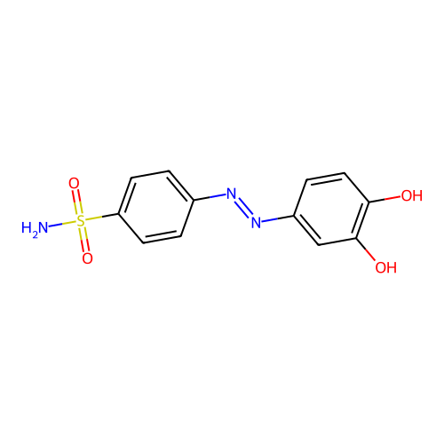4-(3,4-二羟基苯基偶氮)苯磺酰胺 structure