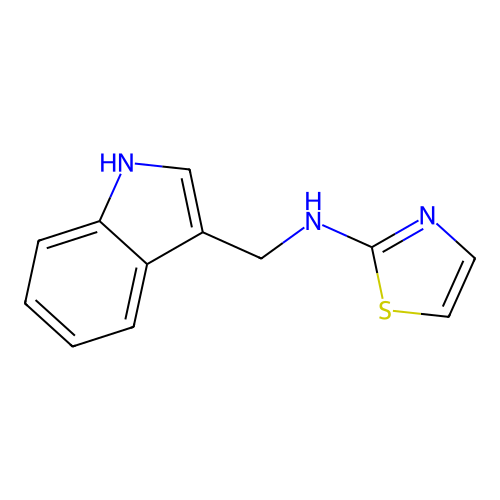 (Indol-3-ylmethyl)-1,3-thiazol-2-ylamine structure