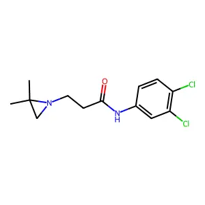 N-(3,4-Dichlorophenyl)-3-(2,2-dimethylaziridin-1-yl)propanimidic acid structure