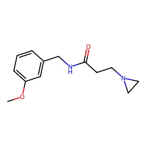 1-Aziridinepropionamide, N-(m-methoxybenzyl)- structure