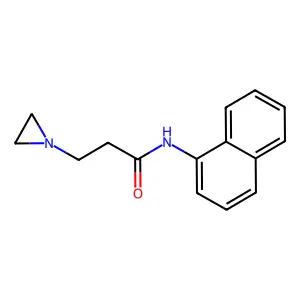 1-Aziridinepropionamide, N-(1-naphthyl)- structure