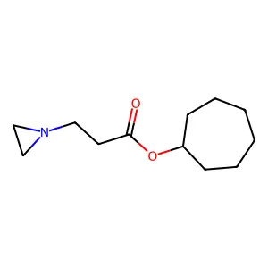 1-Aziridinepropionic acid, cycloheptyl ester structure