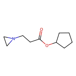 1-Aziridinepropionic acid, cyclopentyl ester structure
