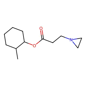 1-Aziridinepropionic acid, 2-methylcyclohexyl ester structure